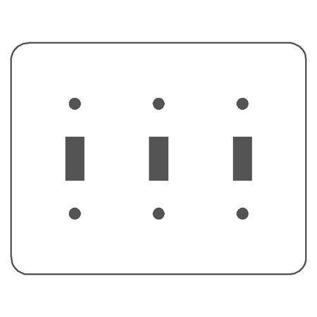 Mulberry Number of Gangs: 3 Steel, Smooth Semi-Gloss Finish, Ivory 74073